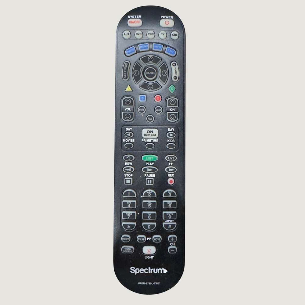 1646 | Universal Backlit Cable TV Remote Control UR5U-8780L-TWC Black